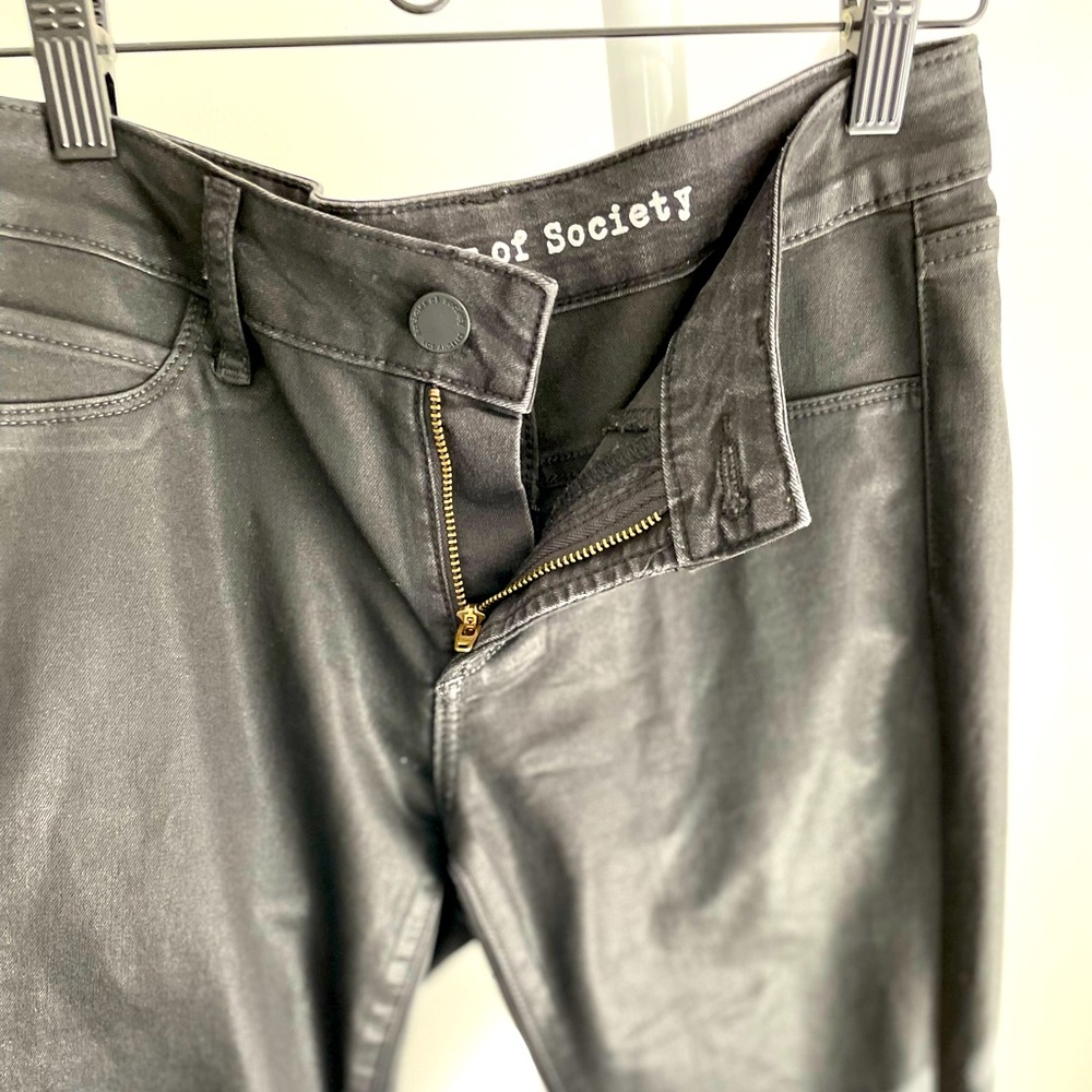 Articles of Society Coated Black Skinny Jeans